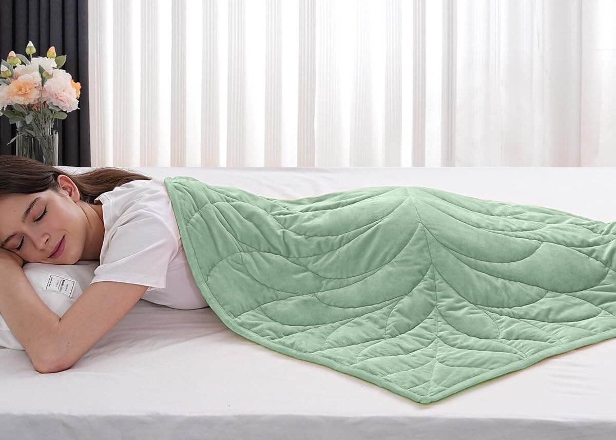 Luxury Crystal Velvet Weighted Lap Blanket